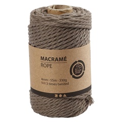 Σχοινί για μαρκαμέ 4 mm x 55 m | light brown