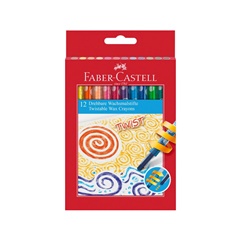 Χρώματα κεριού σε μολύβι Faber Castell Twist 12 τεμ