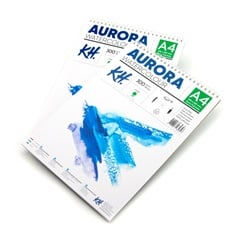 Μπλοκ για χρώματα ακουαρέλας  AURORA rough  με σπιράλ - 12 φύλλα