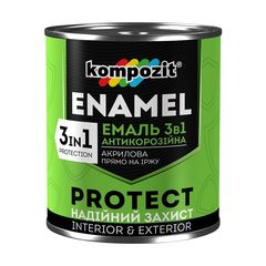 Αντιδιαβρωτικό σμάλτο 3 σε 1  KOMPOZIT PROTECT 2,4 kg - διάφορες αποχρώσεις