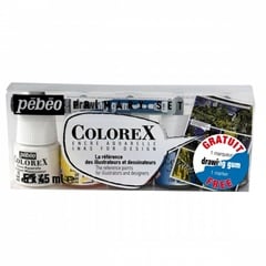 Μελάνι ακουαρέλας Colorex Pebeo - βασικό σετ 5 x 45 ml