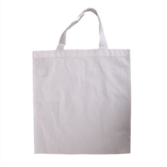 Βαμβακερή τσάντα με κοντό χερούλι λευκό 38 x 42 cm