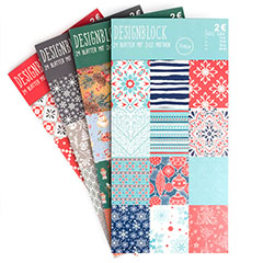 Χαρτί scrapbooking 15 x 30 cm | sada 4 blokov