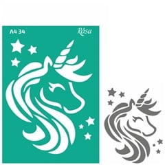 Αυτοκόλλητο στένσιλ Rosa Talent A4 - μοτίβο No.34