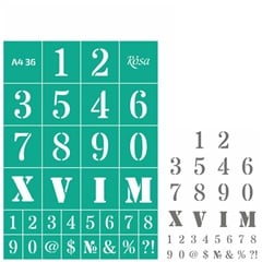 Αυτοκόλλητο στένσιλ Rosa Talent A4 - μοτίβο No.36