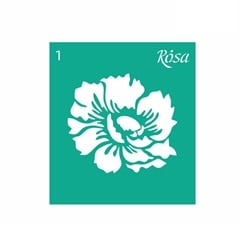 Αυτοκόλλητο στένσιλ Rosa Talent 9 x 10 cm - μοτίβο No.1