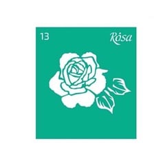 Αυτοκόλλητο στένσιλ Rosa Talent 9 x 10 cm - μοτίβο No.13