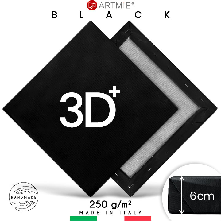 3D  Μαύρος τελαρωμένος καμβάς PROFI - περισσότερες διαστάσεις