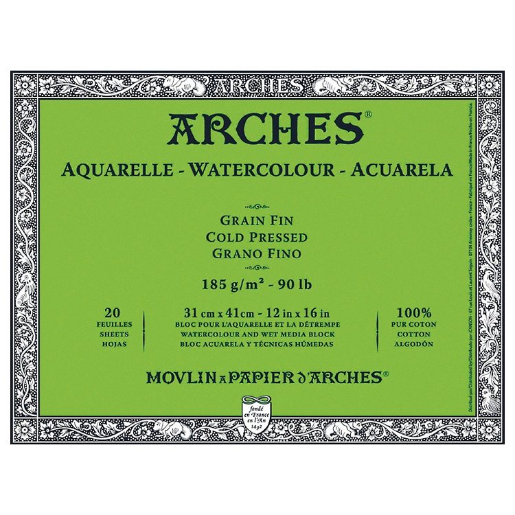 Μπλοκ ARCHES® Aquarelle Watercolour Cold Pressed - διαλέξτε μέγεθος
