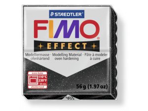 Παστα μοντελισμου FIMO Effect θερμικα επεξεργασιμη - 56 g - μαυρο zvezdani prah