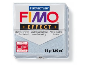 Παστα μοντελισμου FIMO Effect θερμικα επεξεργασιμη - 56 g - ασημενιο