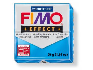 Παστα μοντελισμου FIMO Effect θερμικα επεξεργασιμη - 56 g - Transparent μπλε