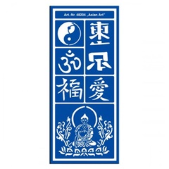 Αυτοκόλλητο στένσιλ Ασιατική τέχνη 12,5 x 28,5 cm