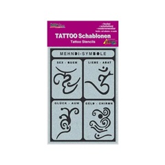 Αυτοκόλλητο στένσιλ τατουάζ Mehndi-Symbols