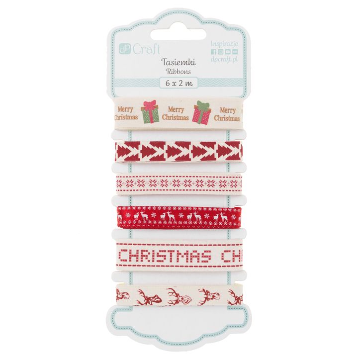 Διακοσμητική κορδέλα 6 τεμάχια  | Scandi Christmas