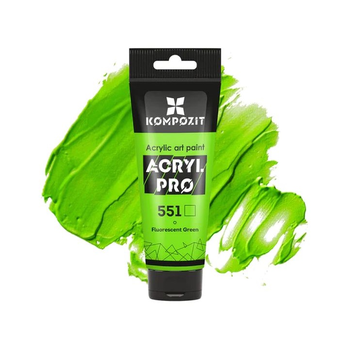 Φθορίζον ακρυλικό χρώμα ACRYL PRO ART Composite 75 ml | 551 green