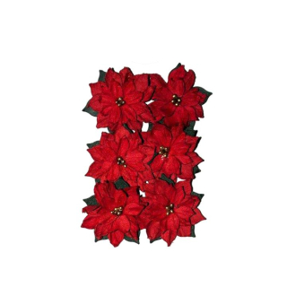 3D χάρτινα λουλούδια | Χριστουγεννιάτικο τριαντάφυλλο 6 τμχ