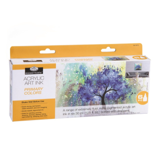 Ακρυλικό μελάνι Royal & Langnickel  βασικά χρώματα  6 x 30 ml
