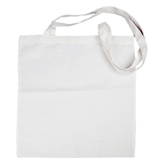 Βαμβακερή τσάντα για ψώνια λευκή - 38 x 42 εκ