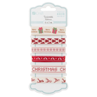 Διακοσμητική κορδέλα 6 τεμάχια | Scandi Christmas