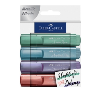 Σετ μαρκαδόρων μεταλικ Faber-Castell  - 4 τεμάχια 