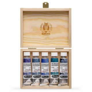 Σετ χρωμάτων ακουαρέλας σε σωληνάρια Schmincke Super Granulation 5x15ml |Set deep sea