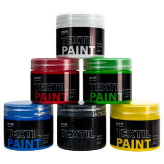 Σετ χρωμάτων για σκούρα υφάσματα Profil 6 x 50 ml