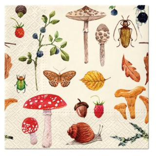 Χαροτοπετσετες για ντεκουπάζ Forest Botany  - 1 τεμ