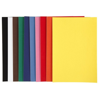 Χαρτί σουέντ Α4 - διάφορα χρώματα - σετ 10 τεμαχίων