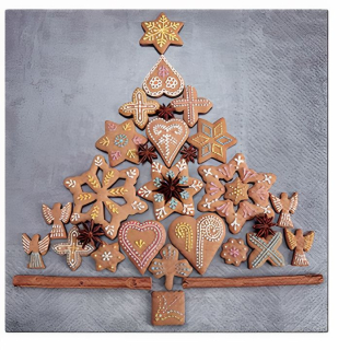 Χαρτοπετσέτες για ντεκουπάζ Gingerbread tree - 1 τεμ.