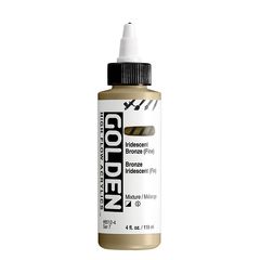 GOLDEN High Flow ιριδίζουσα ακρυλική μπογιά 118 ml | 8512 Bronze Fine