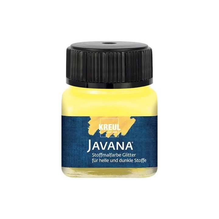 Javana Glitter υφασμάτινη μπογιά 20ml | sunny yellow