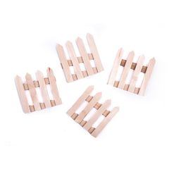 Ξύλινος διακοσμητικός φράχτης 60 x 62 mm - 4 τεμάχια