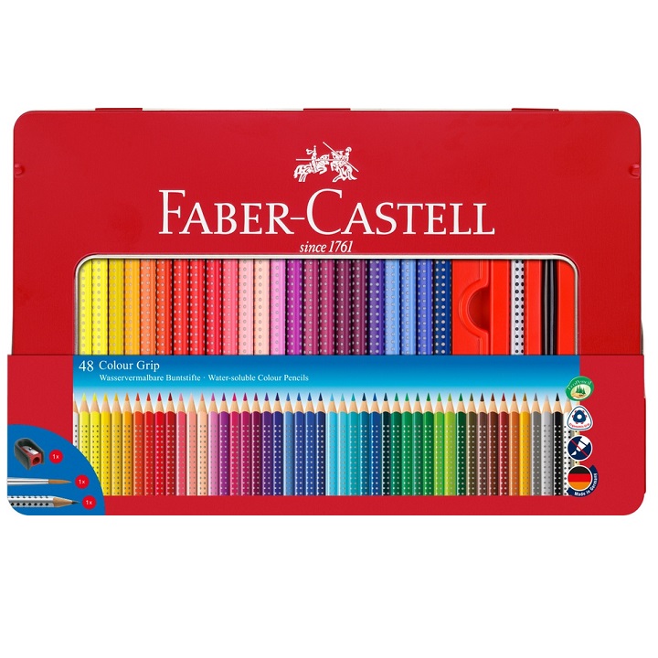 Ξυλομπογιές ακουαρέλας Faber-Castell / Grip σετ 48 χρωμάτων 