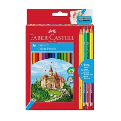 Ξυλομπογιές Faber-Castell εξαγωνικές / σετ από 36 χρώματα