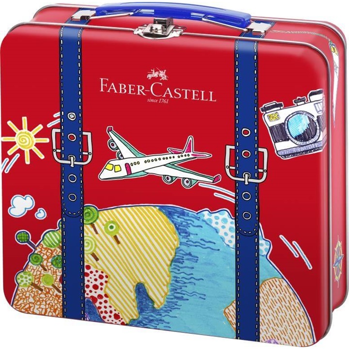 Μαρκαδόρι Faber-Castell σε βαλίτσα με καπάκι κλικ 40 τεμάχια
