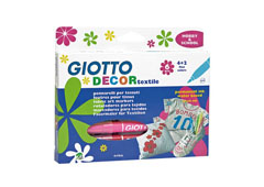 Μαρκαδοροι για υφασμα GIOTTO DECOR textile/ 6 χρώματα