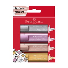 Μαρκαδόροι μεταλλικοί  Faber-Castell – 4 τμχ