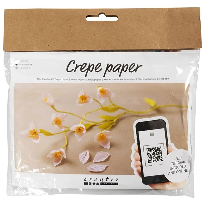 Μίνι δημιουργικό σετ | Κλάδος από Cherry Blossom από χαρτί κρεπ