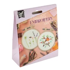 Μίνι σετ κεντήματος 2 τεμαχίων Ø 8,5 cm