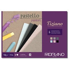 Μπλοκ χρωματιστών χαρτιών για παστέλ FABRIANO Tiziano