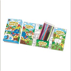 Παιδικό ταξιδιωτικό σετ ζωγραφικής με 2 βιβλία & 12 μολύβια 