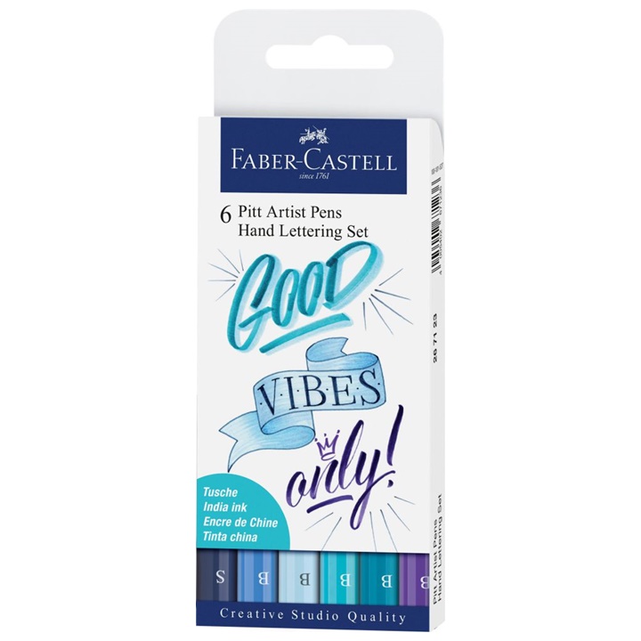 PITT Σετ μαρκαδόρων τέχνης Hand Lettering Good vibes - 6 τμχ