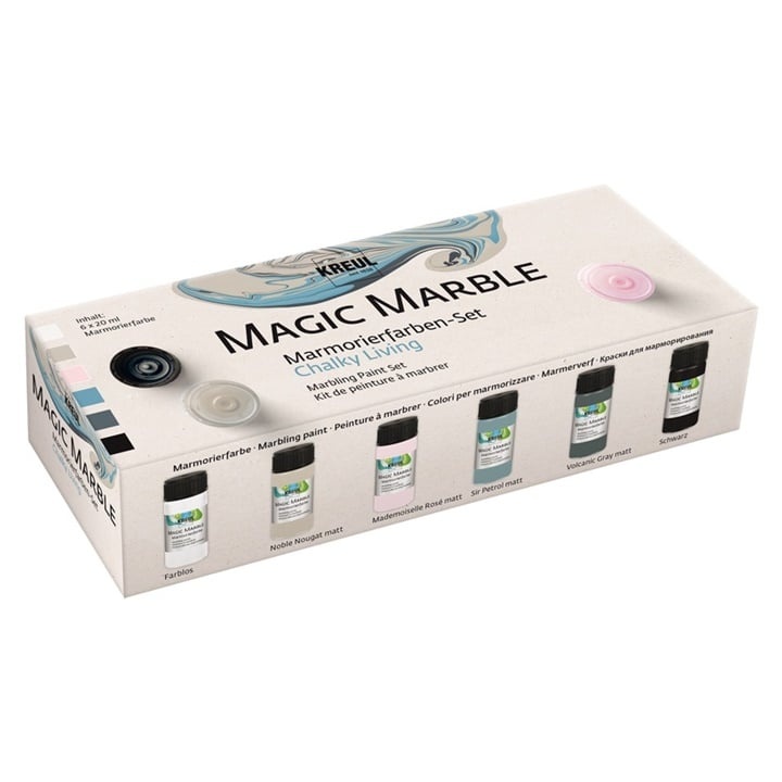Sada farieb na mramorovanie Kreul Magic Marble Chalky 6x20 ml