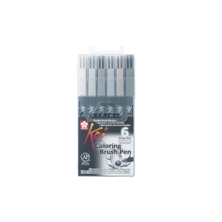 Sakura Koi Coloring Brush Pen μαρκαδόροι - σετ 6 τεμάχια
