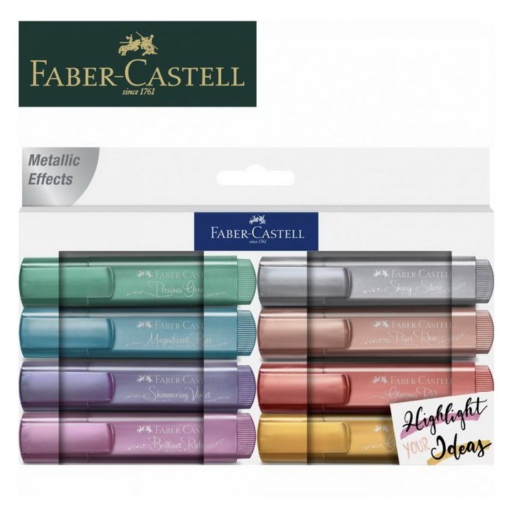 Σετ μαρκαδόρων μεταλικ Faber-Castell  - 8 τεμάχια 