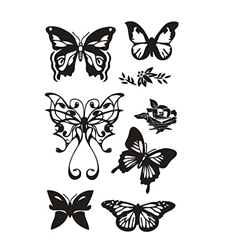 Σφραγίδες διαφανείς - πεταλούδες