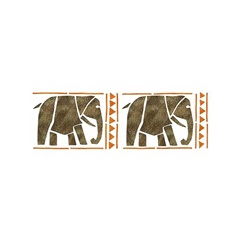 Στενσιλ XL ελέφαντες 22x67 cm
