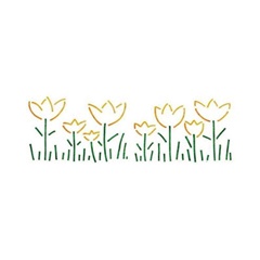 Στενσιλ XL Λιβάδι λουλουδιών 22x67 cm