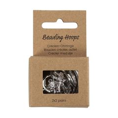 Στρογγυλά σκουλαρίκια με κρεμαστό βρόχο | Silver plated